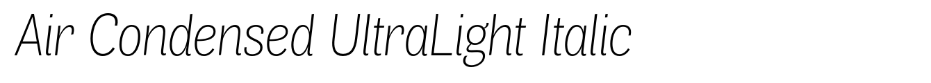 Air Condensed UltraLight Italic
